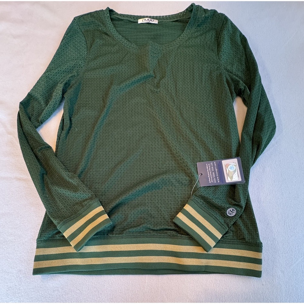 NUYU State of Mind Colorado State Rams Mesh Green Sweatshirt Sz L $76